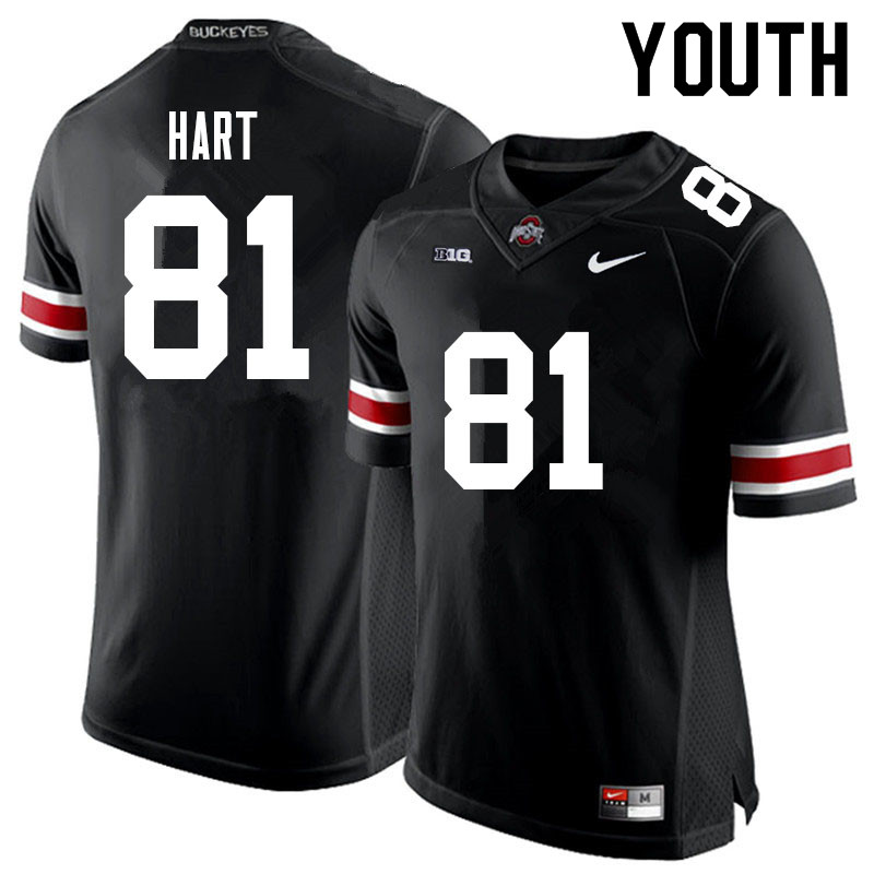 Ohio State Buckeyes Sam Hart Youth #81 Black Authentic Stitched College Football Jersey